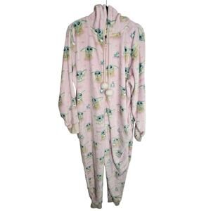 Munki Munki Womens Star Wars Luxe Plush One Piece Hooded Pajamas XL Sleep Lounge